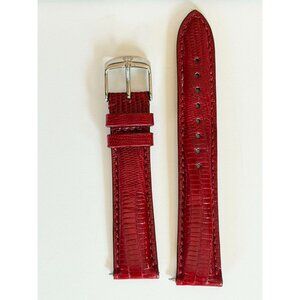 18MM Red Genuine Lizard Michele Watch Strap